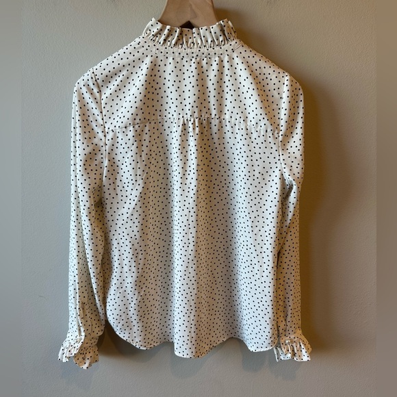 Talbots White and Black Polka Dot Blouse - Picture 5 of 5